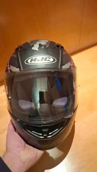 Casco Moto HJC Camuflaje Rosa