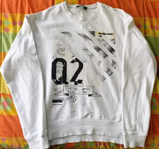 Felpa Dsquared2 bianca con stampa