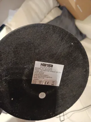 Lámpara LED Hansa Negra Dormitorio