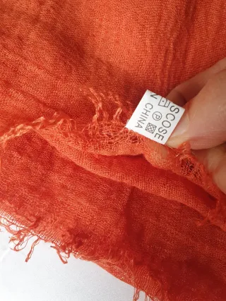 Pañuelo naranja rectangular