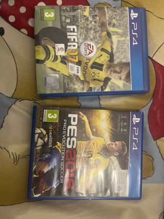 FIFA 17 y PES 2016 PS4