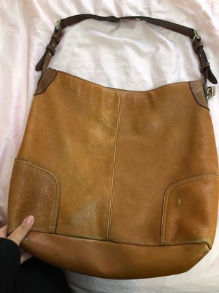 Bolso Massimo Dutti Marrón Piel