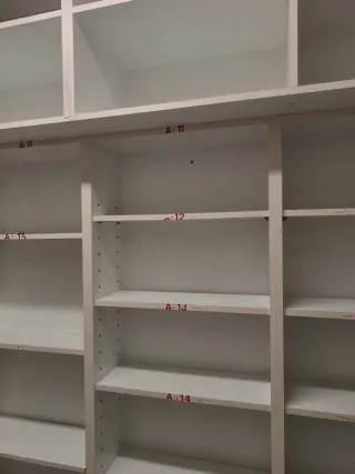 regalo mueble de mercería 4× 1 mt estanterías