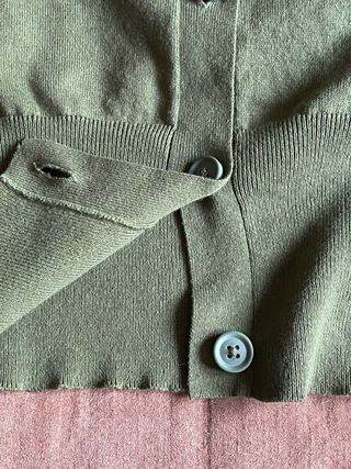 Cárdigan HEMA verde manga corta