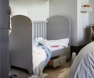 Cuna Gonatt gris con cajones