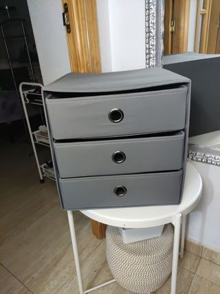 Cajonera de tela gris