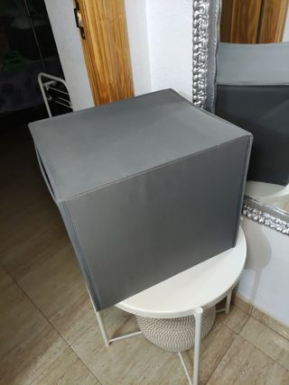 Cajonera de tela gris