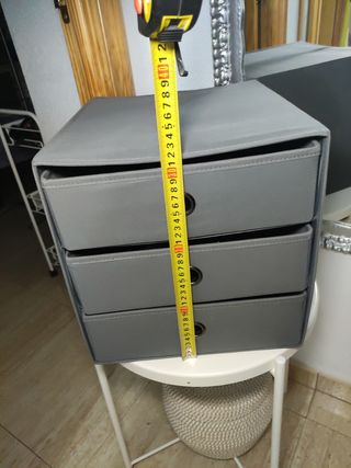 Cajonera de tela gris