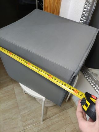 Cajonera de tela gris