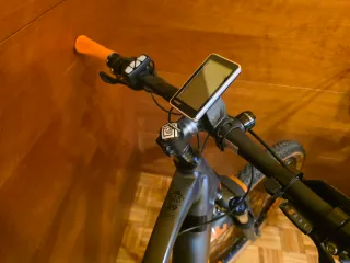 Bicicleta de montaña con portabulto