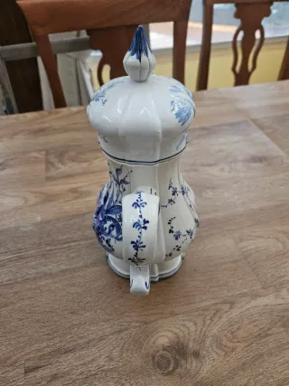 Caffettiera/Teiera Porcellana Bianca e Blu