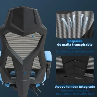Silla Gaming Transpirable + Reposapiés !Nueva!