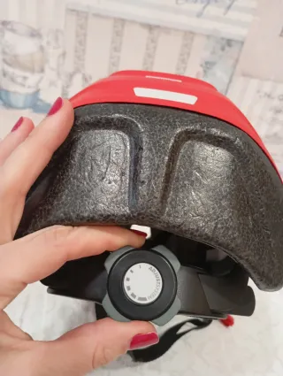 Casco de bicicleta Rockrider rojo