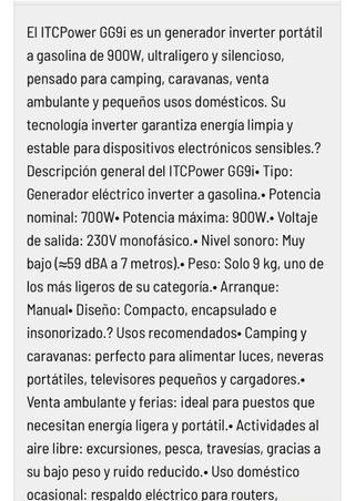 Generador Inverter ITC Power GG9i 900W