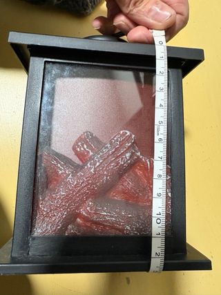 Lámpara decorativa negra y roja