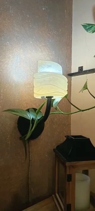 Lote 2 apliques pared rústicos forja