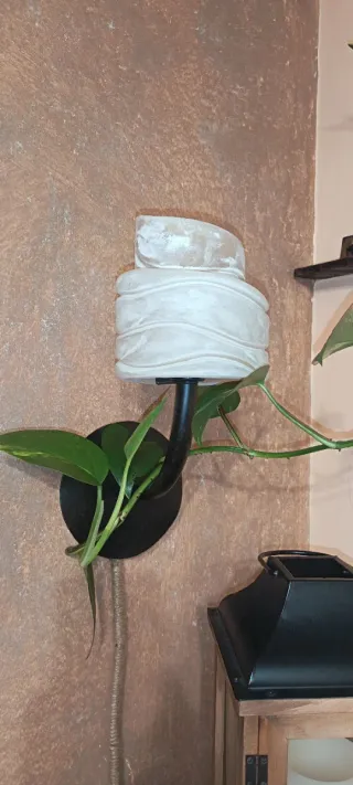 Lote 2 apliques pared rústicos forja