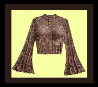 Camiseta manga larga campana marrón XS