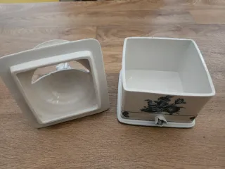 Macina caffè porcellana bianca e blu