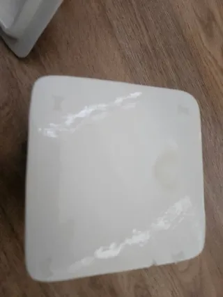 Macina caffè porcellana bianca e blu