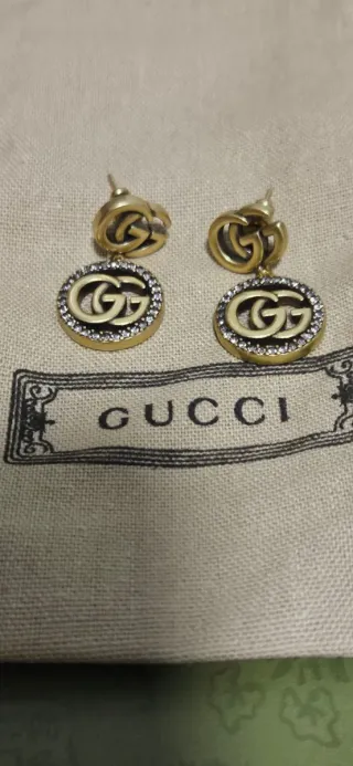 Pendientes Gucci Doble G con Circonitas