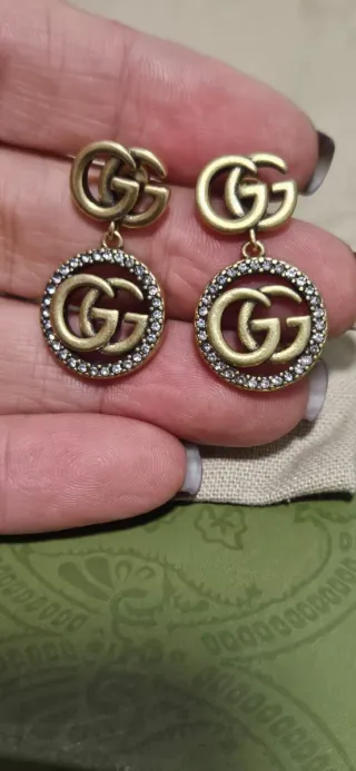 Pendientes Gucci Doble G con Circonitas