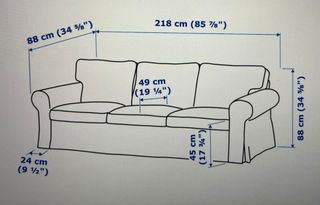 Sofá 3 plazas Ektorp beige