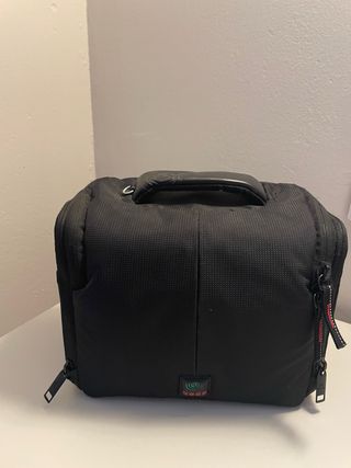 Bolsa para cámara de fotos negra, nueva.