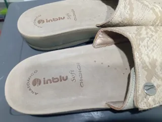 Ciabatte donna Inblu beige/oro