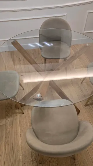 Mesa comedor AGERBY cristal Jysk 120 cm