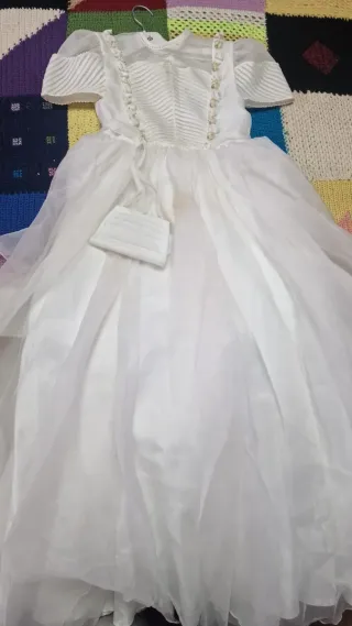 Traje de comunión niña Carla blanco