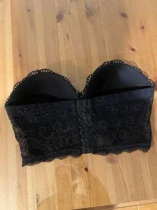 Top Intimissimi Negro Encaje
