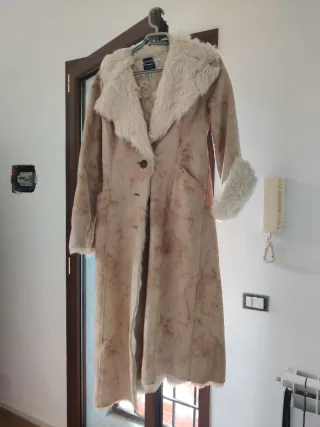 Cappotto Sandro Ferrone montone beige/marrone