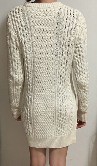 Vestido lana blanco M