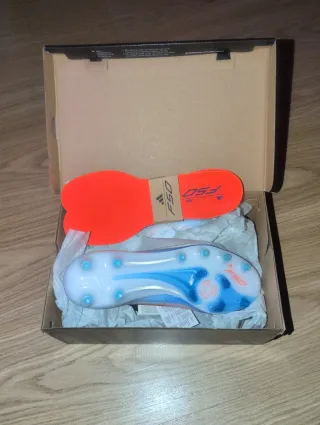 Zapatillas Adidas F50 ELITE AG Futbol Blancas y Az