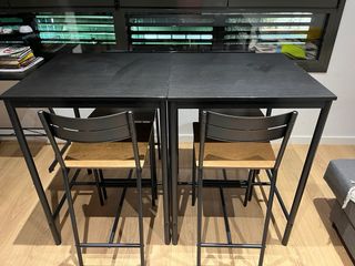 2 Mesas Altas Cuadradas Ikea