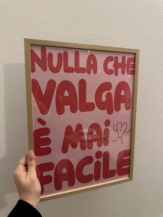 Cornice con illustrazione Nulla che valga