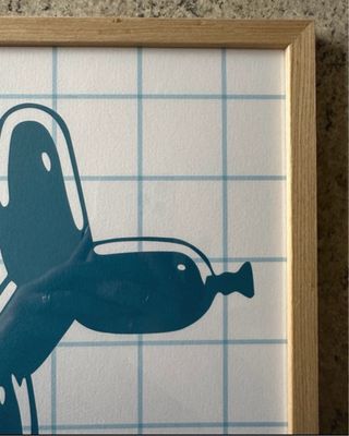 Cornice con illustrazione cane