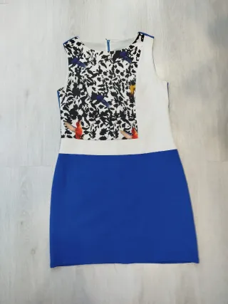 Vestido Talla S Mujer Estampado Pájaros