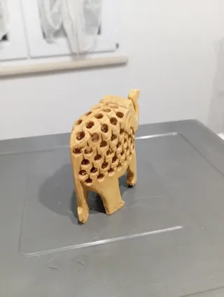 Bomboniera Elefante Legno Intagliato