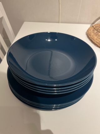 Vajilla Azul Ikea Porcelana