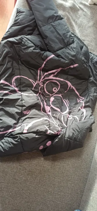 Abrigo niña gris diseño Stich rosa de 10 a 12años