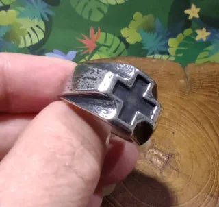 Anillo Acero Cruz Vikinga