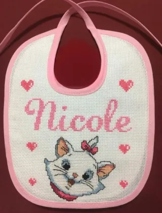 Bavaglino personalizzato Nicole gatto Minu