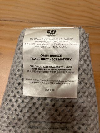 Mochila Ergobaby Omni Breeze Pearl Grey