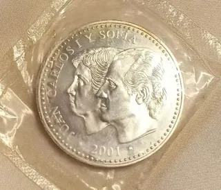 Moneda 2000 Pesetas Plata España 2001