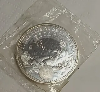 Moneda 2000 Pesetas Plata España 2001