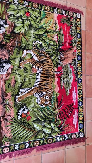 Alfombra Vintage Tigre Años 70