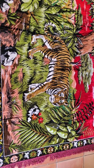 Alfombra Vintage Tigre Años 70