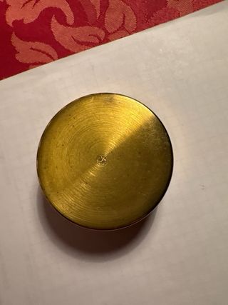 Scatolina porta-cipria/pillole dorata